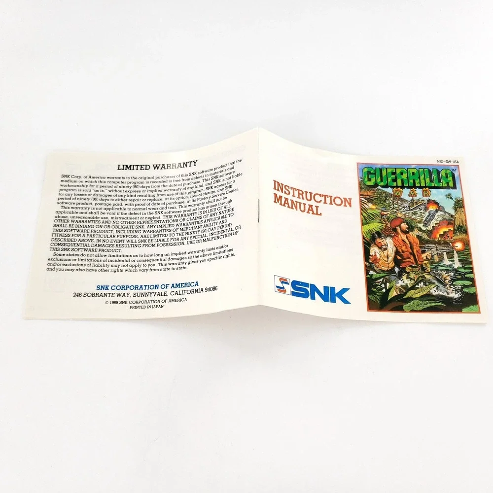 Guerrilla War Nintendo NES Authentic w/ Manual & Case Tested & Works